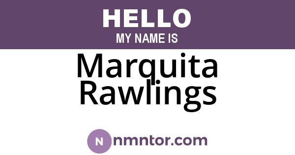 Marquita Rawlings