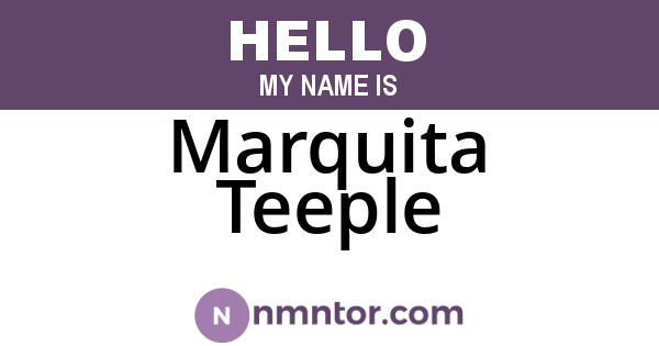 Marquita Teeple