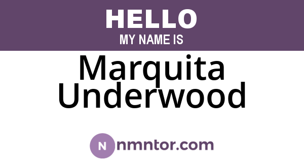 Marquita Underwood