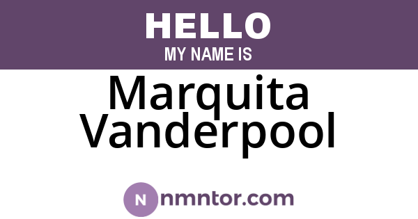 Marquita Vanderpool