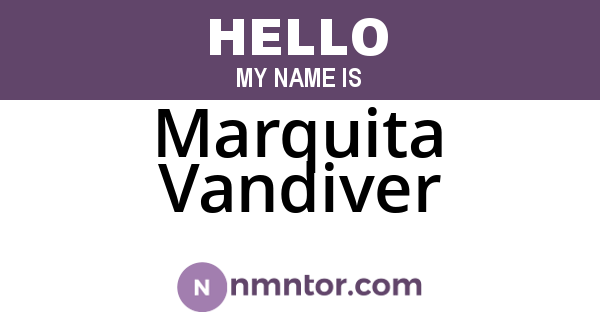 Marquita Vandiver
