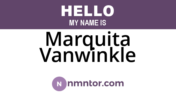 Marquita Vanwinkle