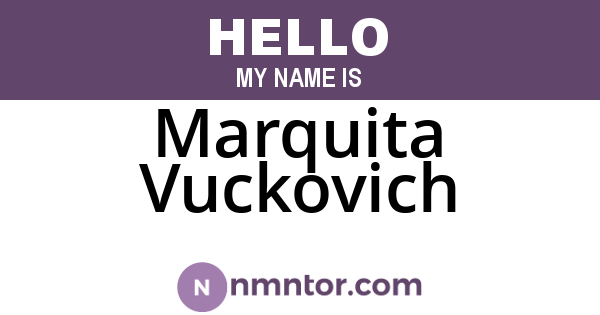 Marquita Vuckovich