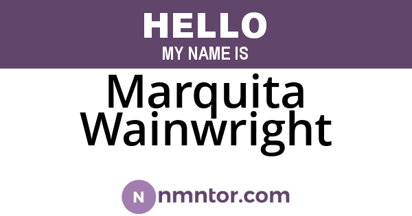 Marquita Wainwright