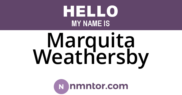 Marquita Weathersby
