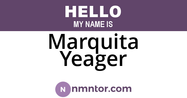 Marquita Yeager