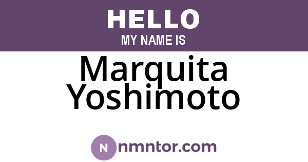 Marquita Yoshimoto