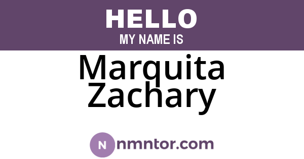 Marquita Zachary