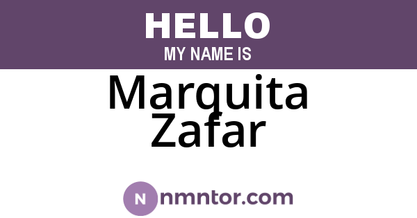 Marquita Zafar