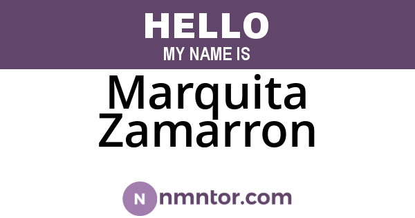 Marquita Zamarron