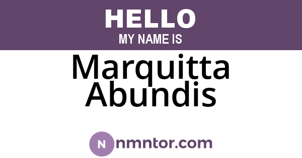 Marquitta Abundis