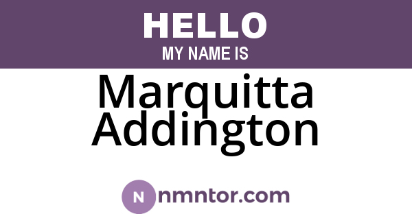 Marquitta Addington