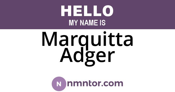 Marquitta Adger