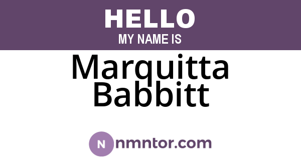 Marquitta Babbitt