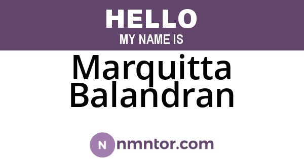 Marquitta Balandran