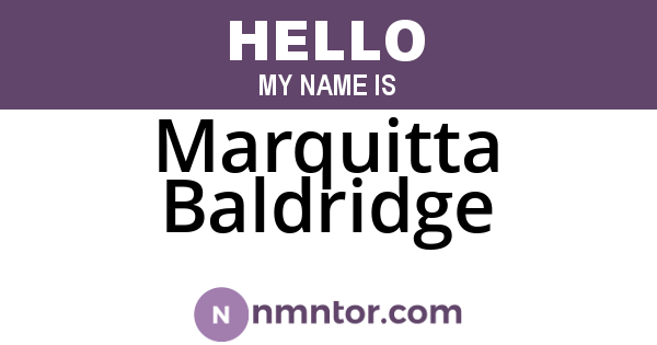Marquitta Baldridge