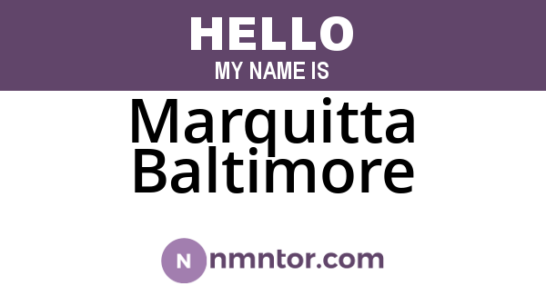 Marquitta Baltimore