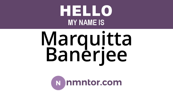 Marquitta Banerjee