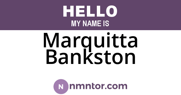 Marquitta Bankston