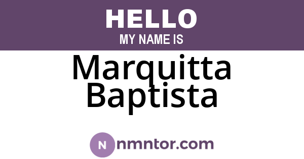 Marquitta Baptista