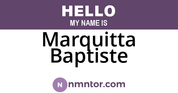 Marquitta Baptiste