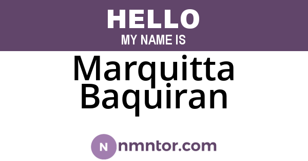 Marquitta Baquiran