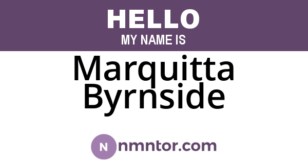 Marquitta Byrnside