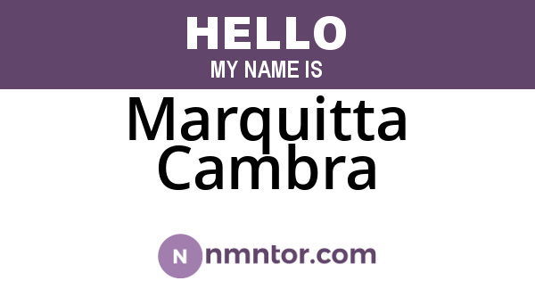 Marquitta Cambra