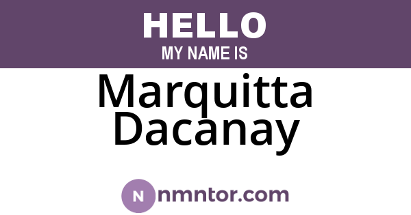 Marquitta Dacanay