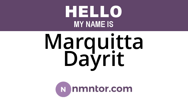 Marquitta Dayrit