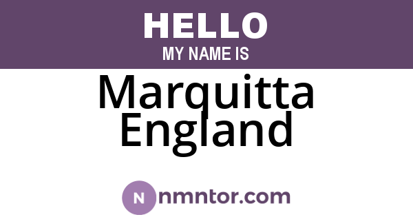 Marquitta England