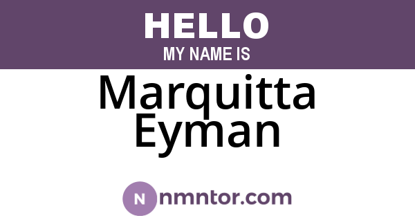 Marquitta Eyman