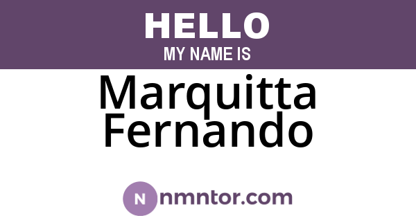 Marquitta Fernando