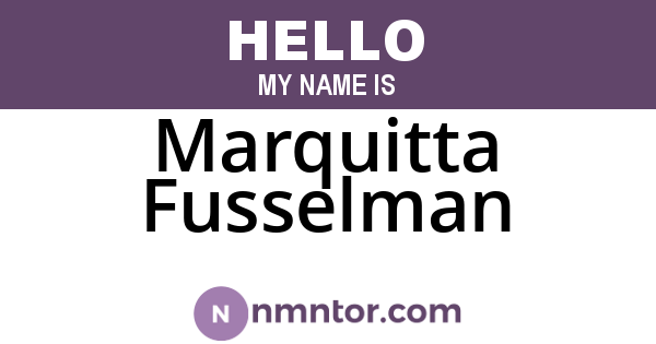 Marquitta Fusselman