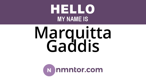 Marquitta Gaddis