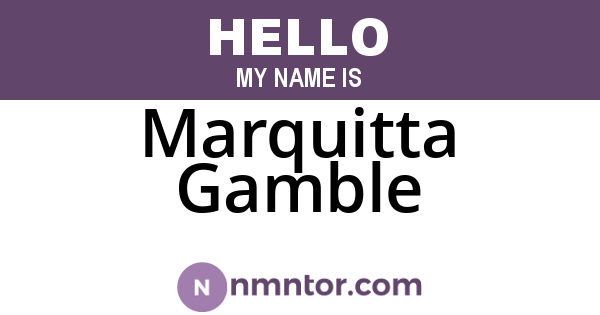 Marquitta Gamble