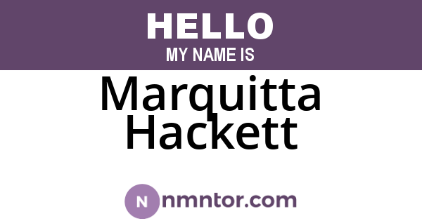 Marquitta Hackett