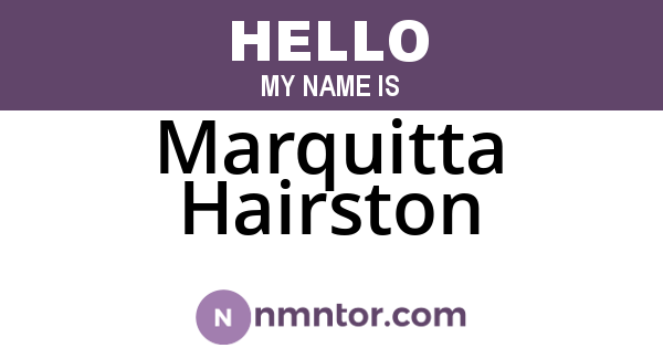 Marquitta Hairston