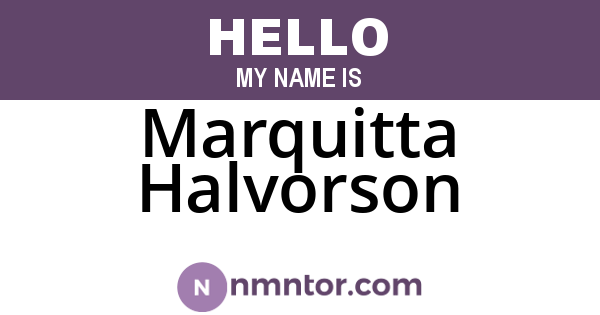 Marquitta Halvorson