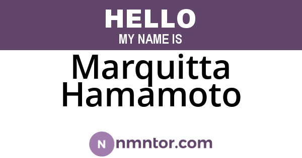 Marquitta Hamamoto