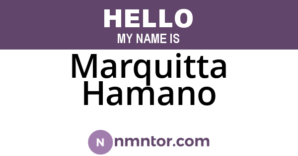 Marquitta Hamano