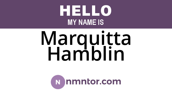 Marquitta Hamblin