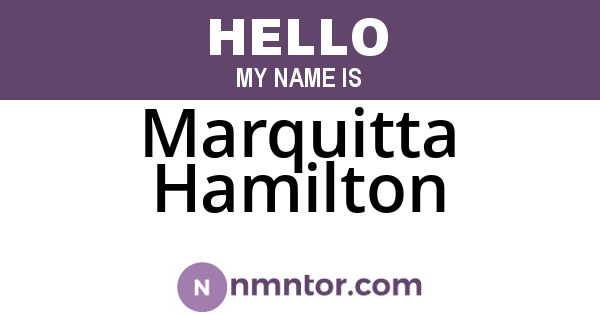 Marquitta Hamilton