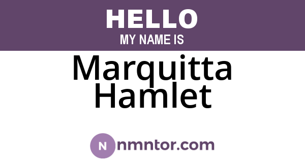 Marquitta Hamlet