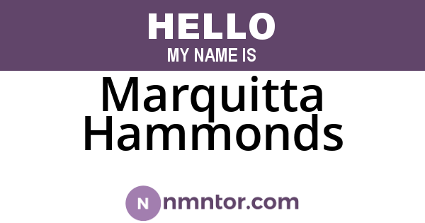Marquitta Hammonds