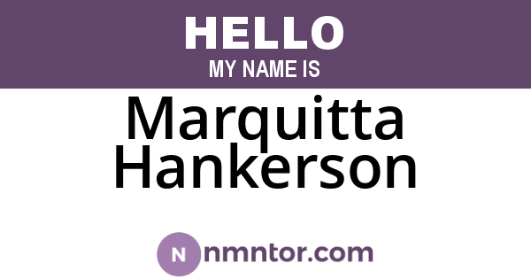 Marquitta Hankerson