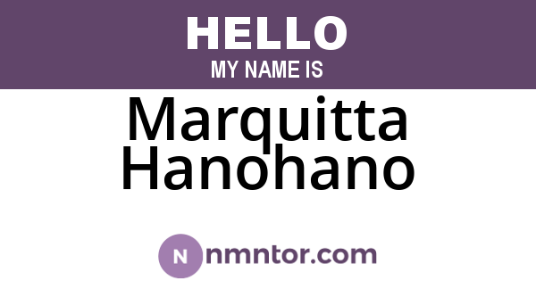 Marquitta Hanohano