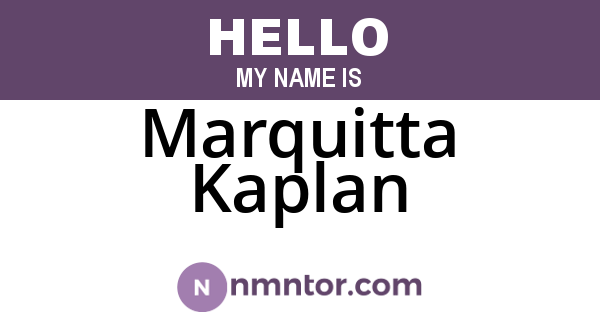 Marquitta Kaplan