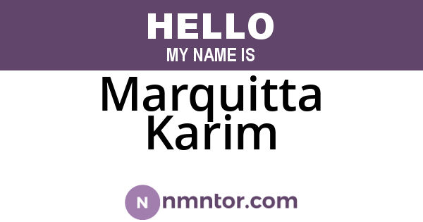 Marquitta Karim