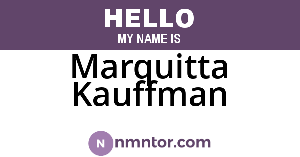 Marquitta Kauffman